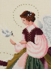 Load image into Gallery viewer, Framed Cross Stitch "Angel of Grace" from Lavender & Lace