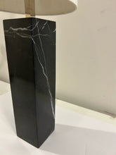 Load image into Gallery viewer, Delaney Black Marble Column Lamp with Tan Shade from Uttermost