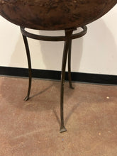 Load image into Gallery viewer, Twisted Rope Terracotta Bird Bath on Metal Base