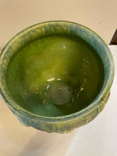 Load image into Gallery viewer, Vintage Art Deco Sea Sirens Footed Majolica Jardiniere Planter from Weller Pottery