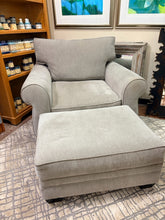 Load image into Gallery viewer, Gray Oversized Chair & Ottoman