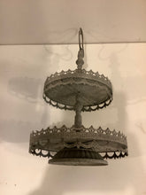 Load image into Gallery viewer, Grey Metal Tiered Tabletop Stand