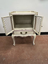 Load image into Gallery viewer, Shabby Chic French Provincial Style Wire Front Side Table/Nightstand