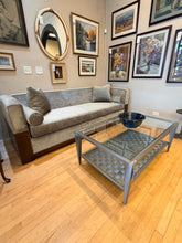Load image into Gallery viewer, Custom Grey Velvet One Cushion Sofa with Wood Frame