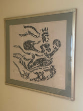 Load image into Gallery viewer, Chinese "Aspara" Hanging Scroll Rubbing in Gold Frame with Plexiglass