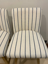 Load image into Gallery viewer, Pair of Blue & White Striped Swivel Counter Stools from Lue Bona