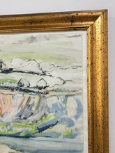Load image into Gallery viewer, Framed Original Watercolor "Castel di Sangro" (in the Province of L'Aquila in Abruzzo, Italy) by C. Savastano, signed