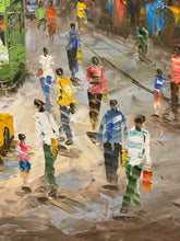 Load image into Gallery viewer, Oil on Canvas of Hong Kong Streetscape by Cranquang, signed