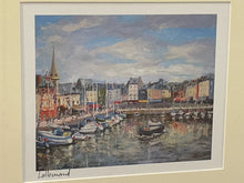 Load image into Gallery viewer, Harbor Scene Print, by Lallemand, signed
