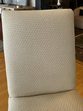Load image into Gallery viewer, Mission Style Dining Room Table, Three 18"  Leaves & Pads, 2 Upholstered Parson Chairs and 4 Side Chairs from Ethan Allen