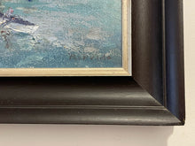 Load image into Gallery viewer, Mid-Century Impressionist Oil Painting of Boats in a Harbor, signed