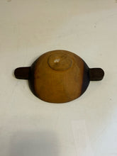 Load image into Gallery viewer, Vintage African Olive Wood Bowl with Batik Handles