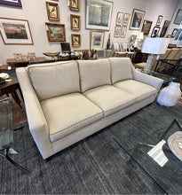 Load image into Gallery viewer, Custom Three Cushion Beige & Grey Upholstered Sofa from Dapha Upholstered Furniture, High Point, NC
