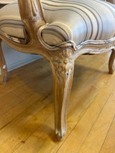 Load image into Gallery viewer, Pair of Vintage French Louis XV Style Fauteuils with Striped Upholstery