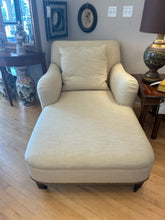 Load image into Gallery viewer, Chaise Lounge on Wheels with Cream Upholstery and Nailheads

