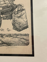 Load image into Gallery viewer, Framed Etching "The Peanut Vendor" by Seymour Rosenthal