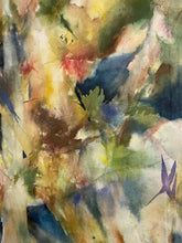 Load image into Gallery viewer, Gold Framed Abstract Watercolor by M.A. Wilkinson, signed