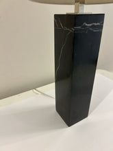 Load image into Gallery viewer, Delaney Black Marble Column Lamp with Tan Shade from Uttermost