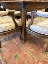 Load image into Gallery viewer, French Provincial Style Game Table with Four Cane Back Armchairs