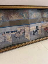 Load image into Gallery viewer, Vintage Bamboo Framed Japanese TripTych