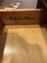 Load image into Gallery viewer, Vintage One Drawer Chippendale End Table with Glass Top from Ethan Allen