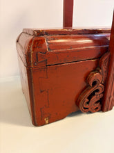 Load image into Gallery viewer, Red Lacquer Chinese Antique Lidded Carrying