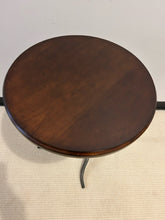 Load image into Gallery viewer, Round End Table with Bronzed Metal Base from Bernhardt