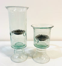 Load image into Gallery viewer, Glass Cylinder Pillar Candle Holders with Metal Inserts