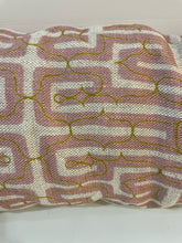 Load image into Gallery viewer, Down Filled Lumbar Pillow in Maze, Pink & Gold Fabric from Clay McLaurin Studio