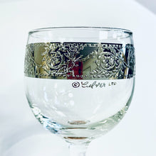 Load image into Gallery viewer, Six Vintage MCM Tyrol Silver Rimmed Wine Glasses from Culver, Ltd., signed