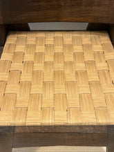 Load image into Gallery viewer, Four Vintage MCM Wood Chairs with Woven Rush Seats