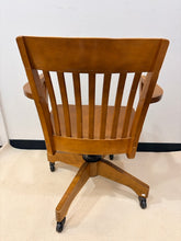 Load image into Gallery viewer, Wood Swivel Desk Chair on Wheels from Pottery Barn