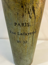 Load image into Gallery viewer, "Paris Rue Lafayette" Tin Vase/Bucket with Faux Poppies and Lavender