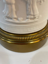 Load image into Gallery viewer, MCM Porcelain Teapot Set Lamp on Brass Base