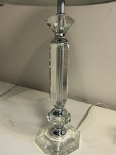 Load image into Gallery viewer, Pair of Lucite Table Lamps with Grey Shades