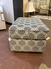 Load image into Gallery viewer, Gray &amp; Cream Gliding Ottoman
