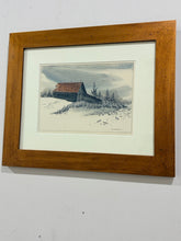 Load image into Gallery viewer, Original Watercolor "Rusted Roof Barn" by Bernhardt, signed