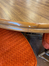 Load image into Gallery viewer, Game/ Dining Table,4 MCM Bamboo Style Arm Chairs with Orange Upholstered Cushions