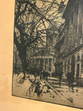 Load image into Gallery viewer, Framed Etching of Vienna Street Scene, signed