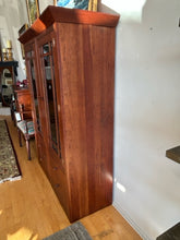 Load image into Gallery viewer, Two Piece Mission Style Glass Front Cabinet from Ethan Allen