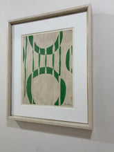 Load image into Gallery viewer, "Green Circle Series" II by Dana Gibson, signed, in White Washed Frame
