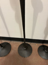 Load image into Gallery viewer, Set of 3 Hammered Black Wrought Iron Floor Candleholders from Pottery Barn