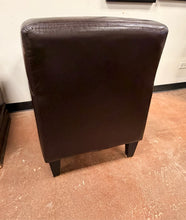 Load image into Gallery viewer, Dark Brown Faux Leather Arm Chair from Ikea