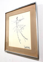 Load image into Gallery viewer, Original Framed Sketch of Female Ballet Dancer "Pas De Deux" by Jeff Tierman, signed