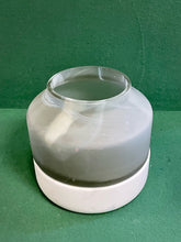 Load image into Gallery viewer, Frosted Glass Vase/Votive Candleholder on Gray Stone Base