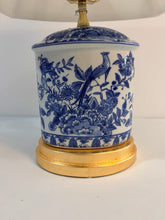 Load image into Gallery viewer, High Blue White English Urn Table Lamp from Sirah