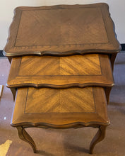 Load image into Gallery viewer, Set of Three Louis XV Style Mahogany Nesting Tables