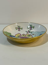 Load image into Gallery viewer, Tobacco Leaf Chinoiserie Porcelain Bowl with Brass Back