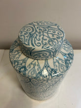 Load image into Gallery viewer, Blue & White Decorative Ginger Jar with Lid