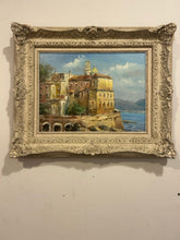 Load image into Gallery viewer, Original Oil Seaside Village by Xavier Rabous, signed